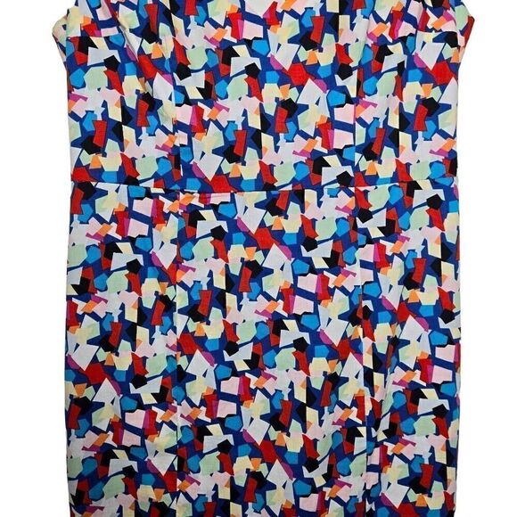 PLENTY By Tracy Reese Geometric Sheath Pencil Dress Cutout Size 6 - Picture 5 of 12